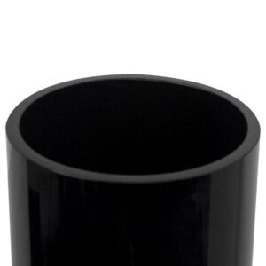 5" Top | Multi-Layered Black Glass Cylinder Vase, 5" Tall