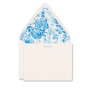 Blue Thank You | Fancy Pants Letterpress Flat Notecards