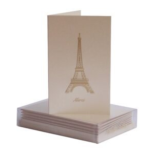 Eiffel Tower Merci on Champagne Mini Note Card